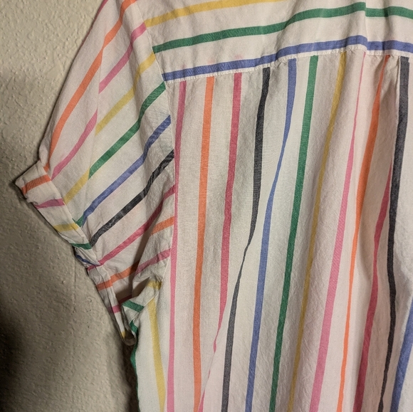 GAP Colorful Striped Button-Up Shirt Size Large - Picture 6 of 7
